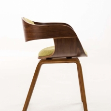 Jedálenská stolička Kingston, textil, orech / zelená - 4