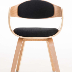 Jedálenská stolička Kingston, textil, prírodná / čierna - 2