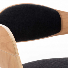 Jedálenská stolička Kingston, textil, prírodná / čierna - 5
