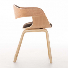 Jedálenská stolička Kingston, textil, prírodná / hnedá - 3