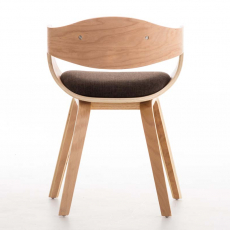 Jedálenská stolička Kingston, textil, prírodná / hnedá - 4