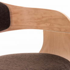 Jedálenská stolička Kingston, textil, prírodná / hnedá - 6