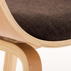 Jedálenská stolička Kingston, textil, prírodná / hnedá - 7
