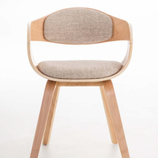 Jedálenská stolička Kingston, textil, prírodná / krémová - 2