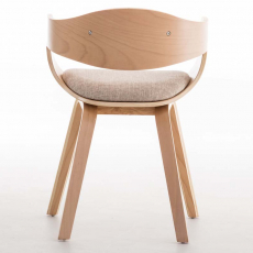 Jedálenská stolička Kingston, textil, prírodná / krémová - 4