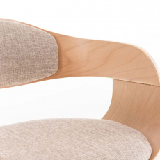 Jedálenská stolička Kingston, textil, prírodná / krémová - 5
