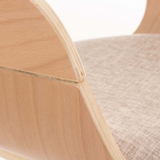 Jedálenská stolička Kingston, textil, prírodná / krémová - 6