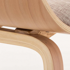 Jedálenská stolička Kingston, textil, prírodná / krémová - 7