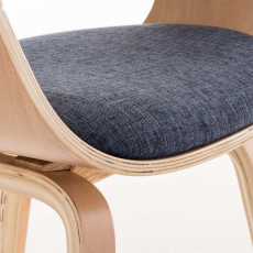 Jedálenská stolička Kingston, textil, prírodná / modrá - 6
