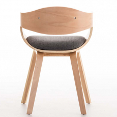Jedálenská stolička Kingston, textil, prírodná / svetlo šedá - 4