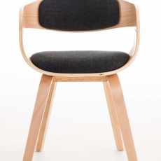 Jedálenská stolička Kingston, textil, prírodná / tmavo šedá - 2