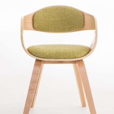 Jedálenská stolička Kingston, textil, prírodná / zelená - 2