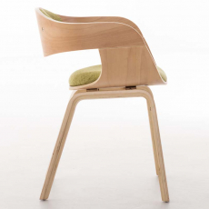 Jedálenská stolička Kingston, textil, prírodná / zelená - 3