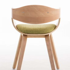 Jedálenská stolička Kingston, textil, prírodná / zelená - 4