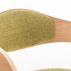Jedálenská stolička Kingston, textil, prírodná / zelená - 5
