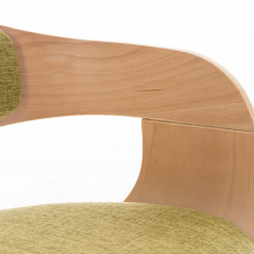 Jedálenská stolička Kingston, textil, prírodná / zelená - 6