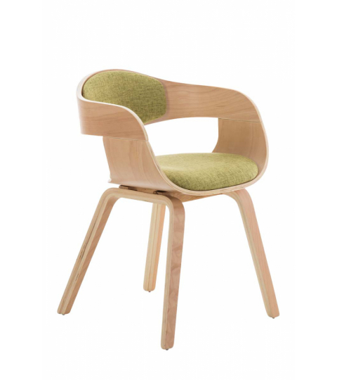 Jedálenská stolička Kingston, textil, prírodná / zelená
