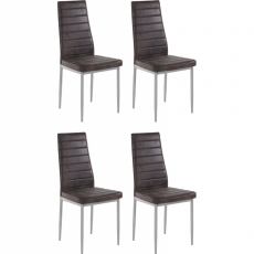 Jedálenská stolička Kiok (súprava 4 ks), antracitová - 2