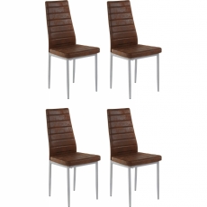 Jedálenská stolička Kiok (súprava 4 ks), hnedá - 2