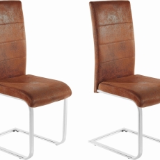 Jedálenská stolička Koas (Súprava 2 ks), hnedá - 1