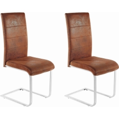 Jedálenská stolička Koas (Súprava 2 ks), hnedá