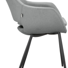 Jedálenská stolička Kobe (SET 2 ks), textil, šedá - 2