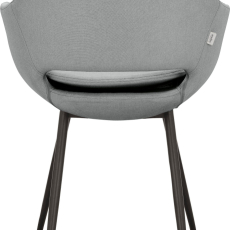 Jedálenská stolička Kobe (SET 2 ks), textil, šedá - 4