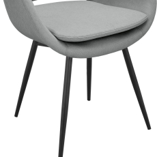 Jedálenská stolička Kobe (SET 2 ks), textil, šedá - 6