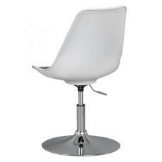 Jedálenská stolička Korzika, syntetická koža, biela / šedá - 7