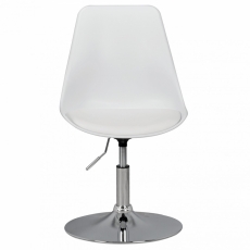 Jedálenská stolička Korzika, syntetická koža, biela - 2
