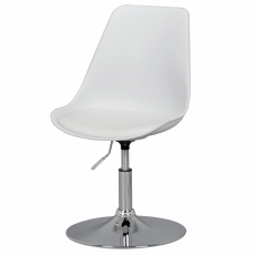 Jedálenská stolička Korzika, syntetická koža, biela - 4