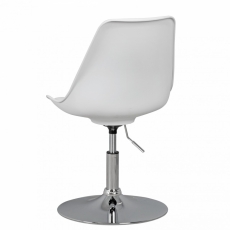 Jedálenská stolička Korzika, syntetická koža, biela - 7