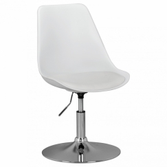 Jedálenská stolička Korzika, syntetická koža, biela