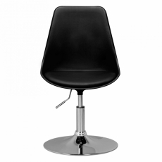Jedálenská stolička Korzika, syntetická koža, čierna - 2
