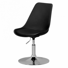 Jedálenská stolička Korzika, syntetická koža, čierna - 4