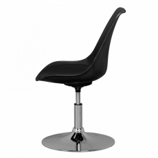 Jedálenská stolička Korzika, syntetická koža, čierna - 5