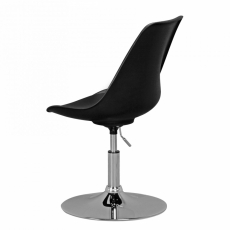 Jedálenská stolička Korzika, syntetická koža, čierna - 6