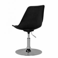 Jedálenská stolička Korzika, syntetická koža, čierna - 7