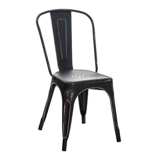 Jedálenská stolička kovová Direct, antik čierna - 1