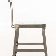 Jedálenská stolička kovová Eaton, metalická - 3