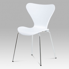 Jedálenská stolička Kvido, biela imitácia dreva - 2