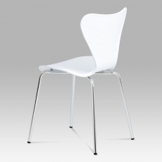 Jedálenská stolička Kvido, biela imitácia dreva - 3