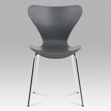 Jedálenská stolička Kvido, sivá imitácia dreva - 4