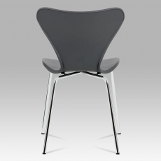Jedálenská stolička Kvido, sivá imitácia dreva - 5