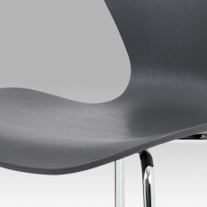 Jedálenská stolička Kvido, sivá imitácia dreva - 7