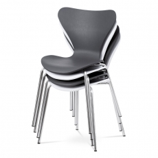 Jedálenská stolička Kvido, sivá imitácia dreva - 11
