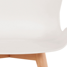 Jedálenská stolička Lance (SET 2 ks), plast, biela - 6