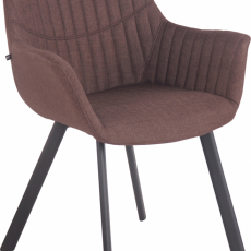 Jedálenská stolička Lancy, textil, hnedá - 1