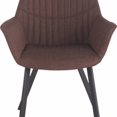 Jedálenská stolička Lancy, textil, hnedá - 2