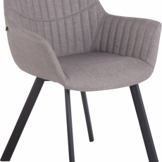 Jedálenská stolička Lancy, textil, šedá - 1